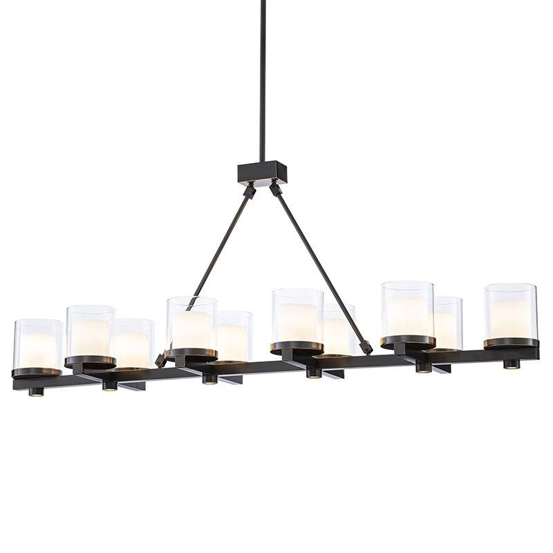 Люстра Eichholtz Chandelier Donovan Черный Прозрачное Стекло Темная бронза Люстра Eichholtz Chandelier Donovan Черный Прозрачное Стекло Темная бронза в Волгограде | Loft Concept