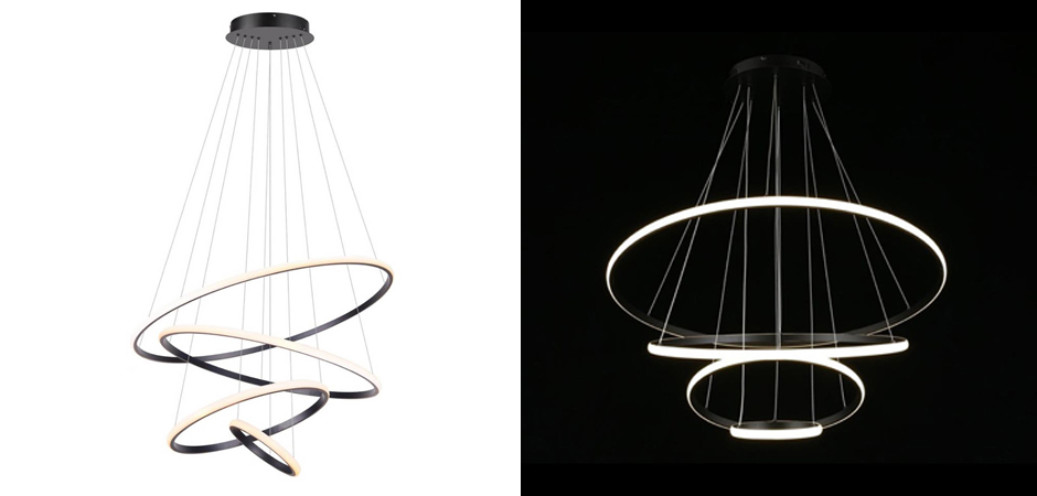 Люстра Ring Horizontal Trio black 80+60+40+20 Люстра Ring Horizontal Trio black 80+60+40+20 - Loft-Concept в Волгограде
