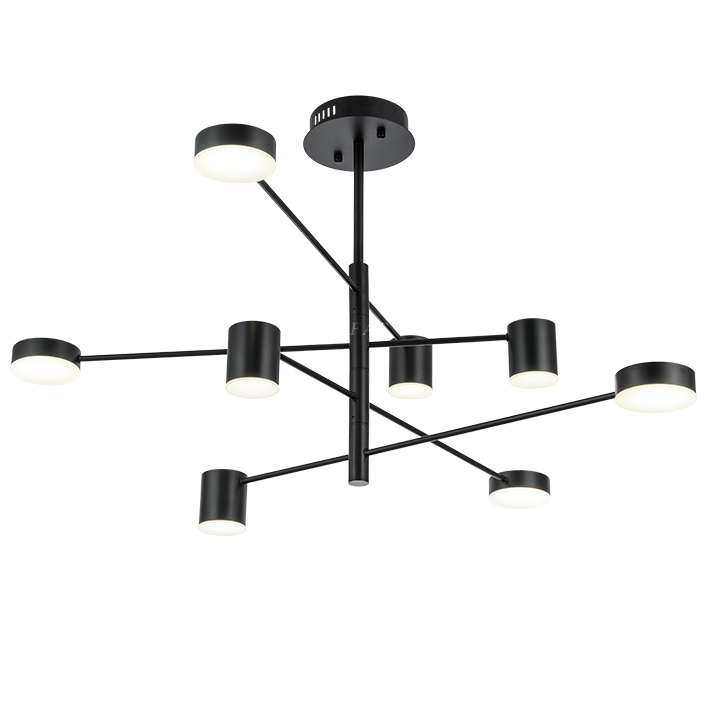 Светильник  LED Lighting Black 8 lampholders Черный в Волгограде | Loft Concept 