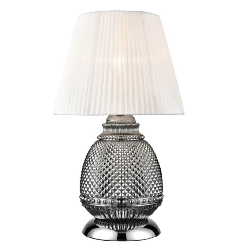 Настольная лампа Gloria Chrome Table Lamp Темный хром Белый Настольная лампа Gloria Chrome Table Lamp Темный хром Белый в Волгограде | Loft Concept