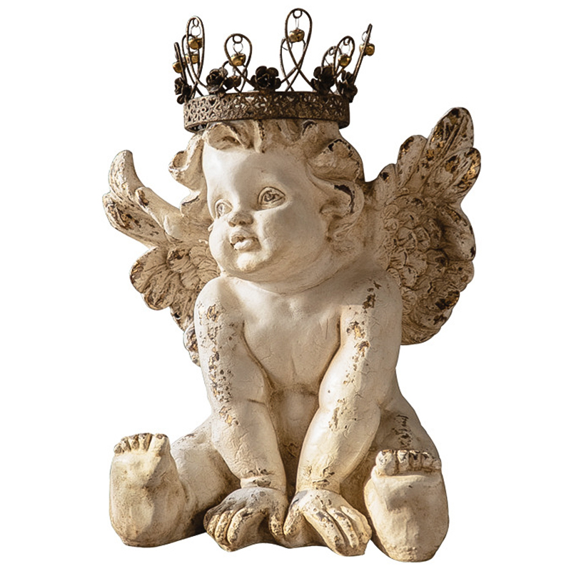 Статуэтка Angel Crown Provence Statuette Бежевый Коричневый винтаж Статуэтка Angel Crown Provence Statuette Бежевый Коричневый винтаж в Волгограде | Loft Concept