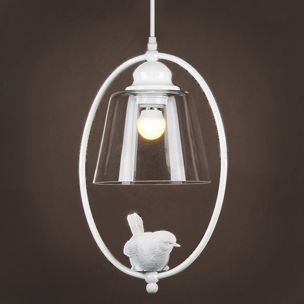 Подвесной светильник Provence Bird Oval Pendant Белый Подвесной светильник Provence Bird Oval Pendant Белый в Волгограде | Loft Concept