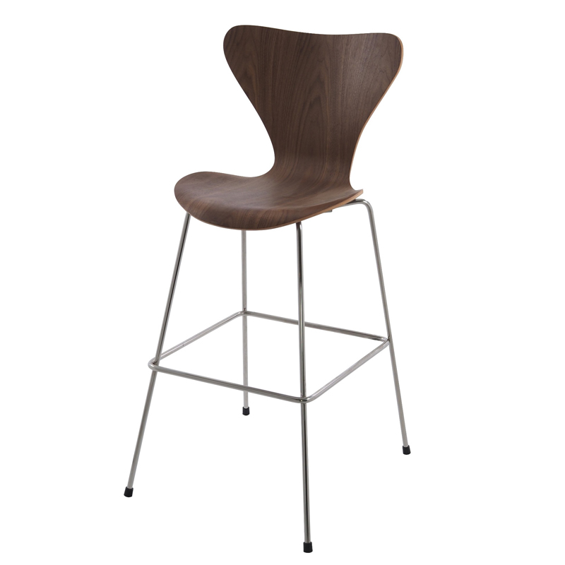 Барный стул Series 7 Bar Stool Орех Нержавеющая сталь Барный стул Series 7 Bar Stool Орех Нержавеющая сталь в Волгограде | Loft Concept