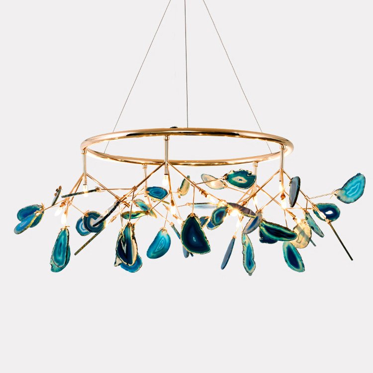 Люстра Crown of Agate Глянцевое золото Люстра Crown of Agate Глянцевое золото в Волгограде | Loft Concept