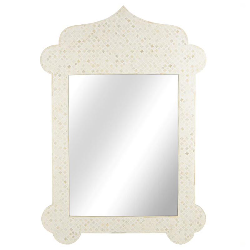 Зеркало Bone Inlay Dome Mirror beige Бежевый Зеркало Bone Inlay Dome Mirror beige Бежевый в Волгограде | Loft Concept