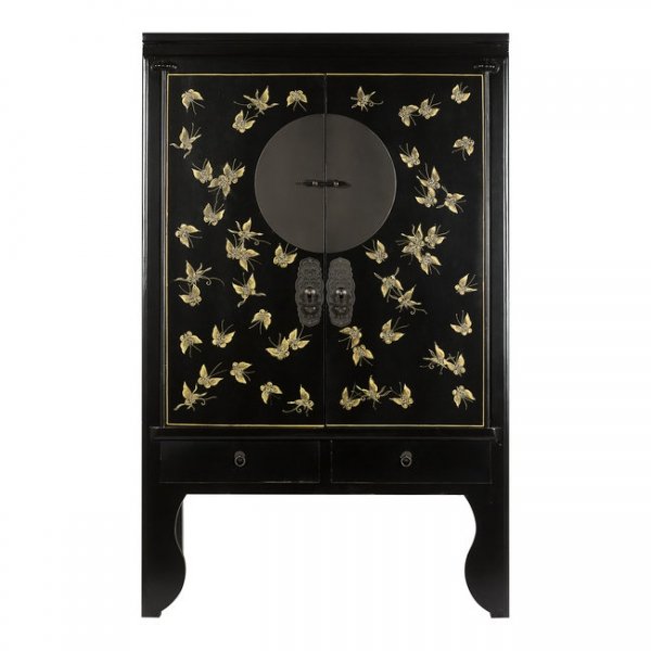 Шкаф Chinese Butterfly Black Черный Шкаф Chinese Butterfly Black Черный в Волгограде | Loft Concept