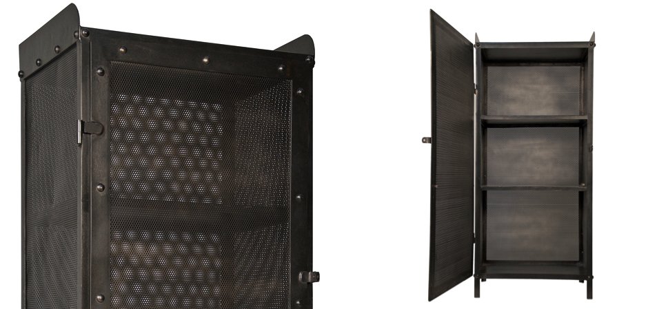 Буфет Industrial Loft Dark Metal Tall Cabinet Буфет Industrial Loft Dark Metal Tall Cabinet - Loft-Concept в Волгограде