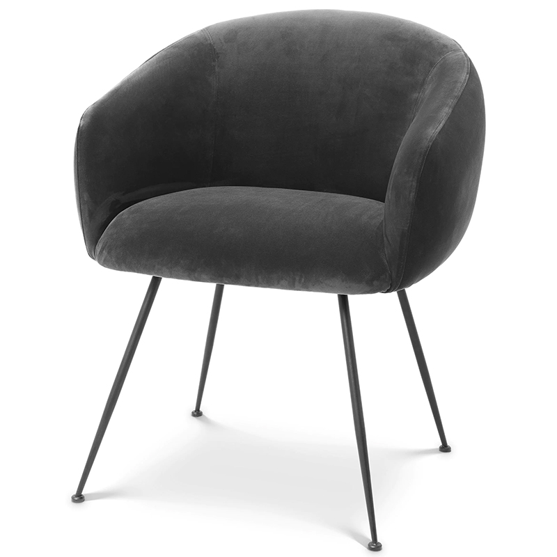 Стул Eichholtz Dining Chair Elbury Dark Grey Серый Черный Стул Eichholtz Dining Chair Elbury Dark Grey Серый Черный в Волгограде | Loft Concept