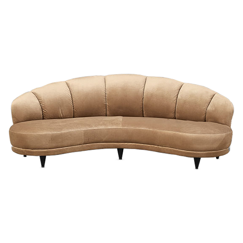 Диван Vanilla Croissant Sofa Бежевый Черный Диван Vanilla Croissant Sofa Бежевый Черный в Волгограде | Loft Concept