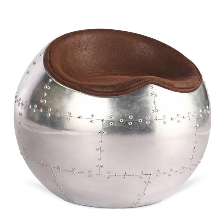 Пуф Aviator poof Алюминий Коричневый Пуф Aviator poof Алюминий Коричневый в Волгограде | Loft Concept