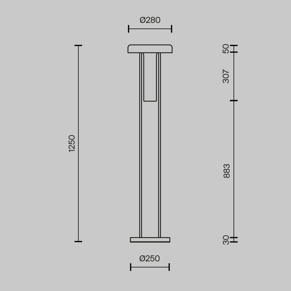 Напольный торшер светодионый Ikebana Black 3000К 24Вт в Волгограде