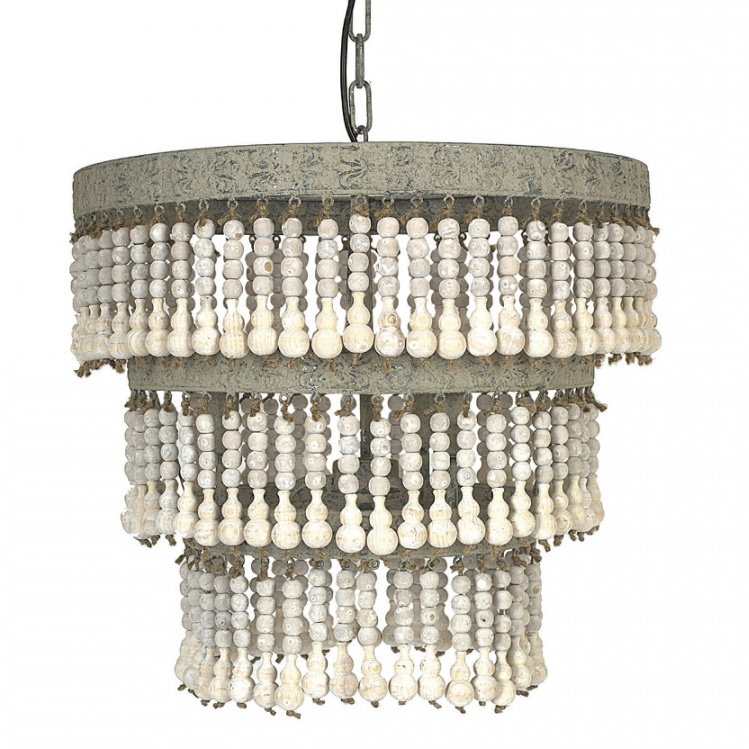 Люстра Bohho chandelier Белый Серый Люстра Bohho chandelier Белый Серый в Волгограде | Loft Concept