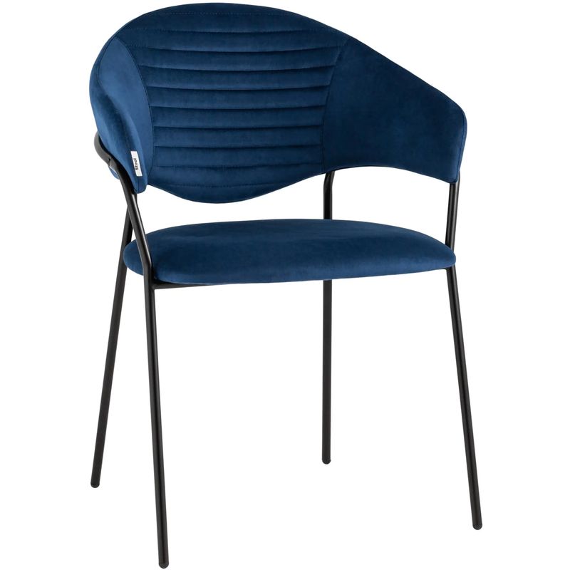 Стул Alexis Chair Синий Велюр Синий Черный Стул Alexis Chair Синий Велюр Синий Черный в Волгограде | Loft Concept