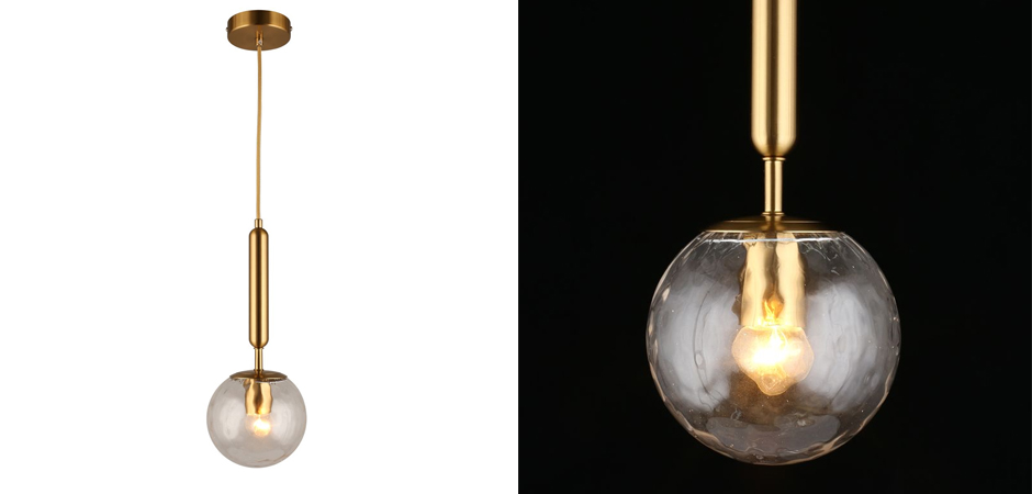 Подвесной светильник Bubble Glass с рельефным стеклом Подвесной светильник Bubble Glass с рельефным стеклом - Loft-Concept в Волгограде