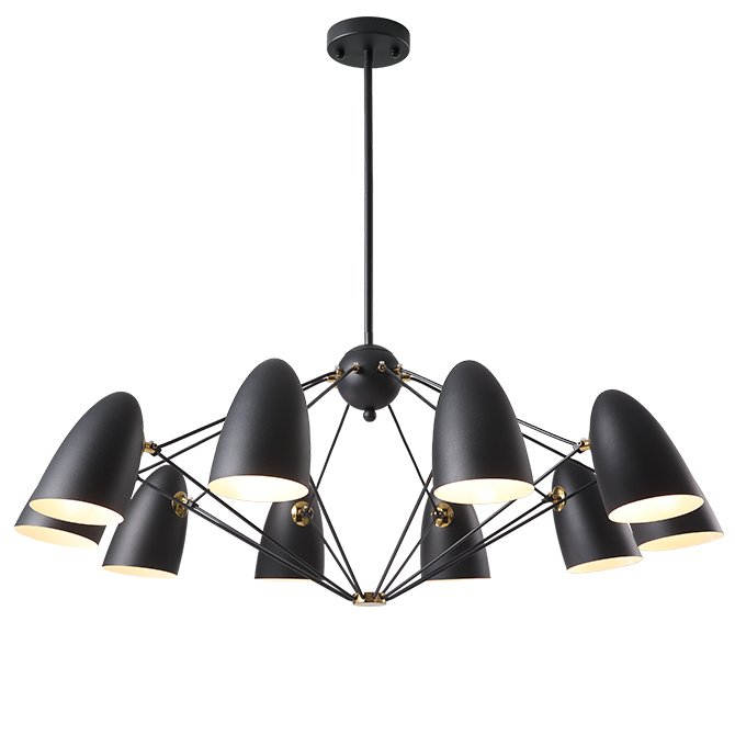 Люстра JLYLITE 10-Light Sputnik Chandelier Black Черный Люстра JLYLITE 10-Light Sputnik Chandelier Black Черный в Волгограде | Loft Concept