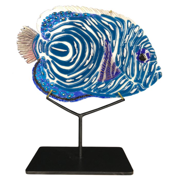 Статуэтка на подставке Blue Fish Синий Черный Статуэтка на подставке Blue Fish Синий Черный в Волгограде | Loft Concept