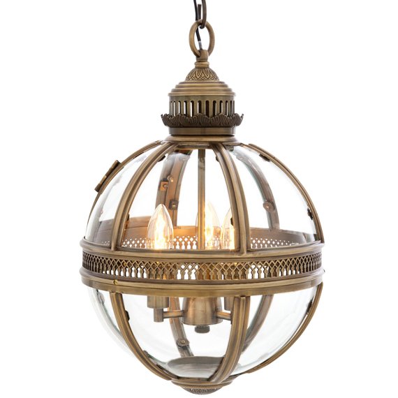 Люстра Lantern Residential Brass S Латунь Античная полированная Прозрачное Стекло Люстра Lantern Residential Brass S Латунь Античная полированная Прозрачное Стекло в Волгограде | Loft Concept