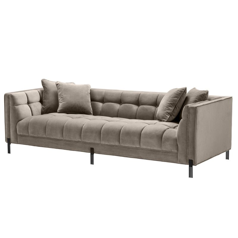 Диван Eichholtz Sofa Sienna greige Бежево-серый Темная бронза Диван Eichholtz Sofa Sienna greige Бежево-серый Темная бронза в Волгограде | Loft Concept