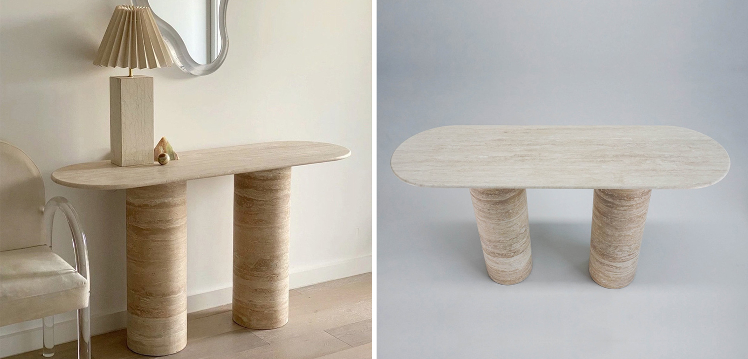 Консоль LA PARADIS Console TABLE Traverten - фото №1