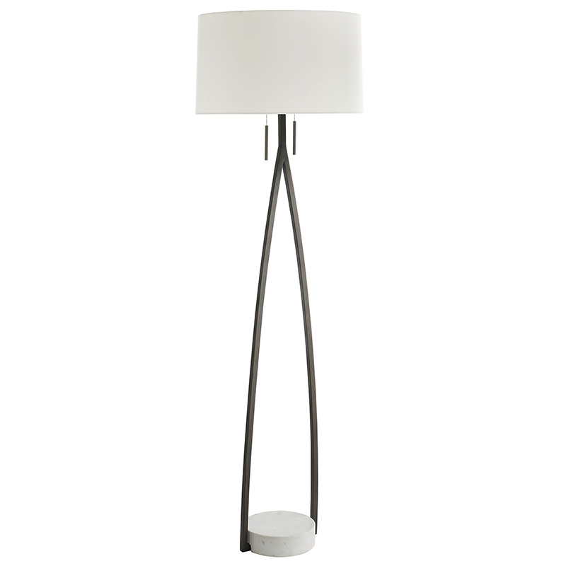 Торшер Arteriors KENNA FLOOR LAMP Черный Белый Торшер Arteriors KENNA FLOOR LAMP Черный Белый в Волгограде | Loft Concept