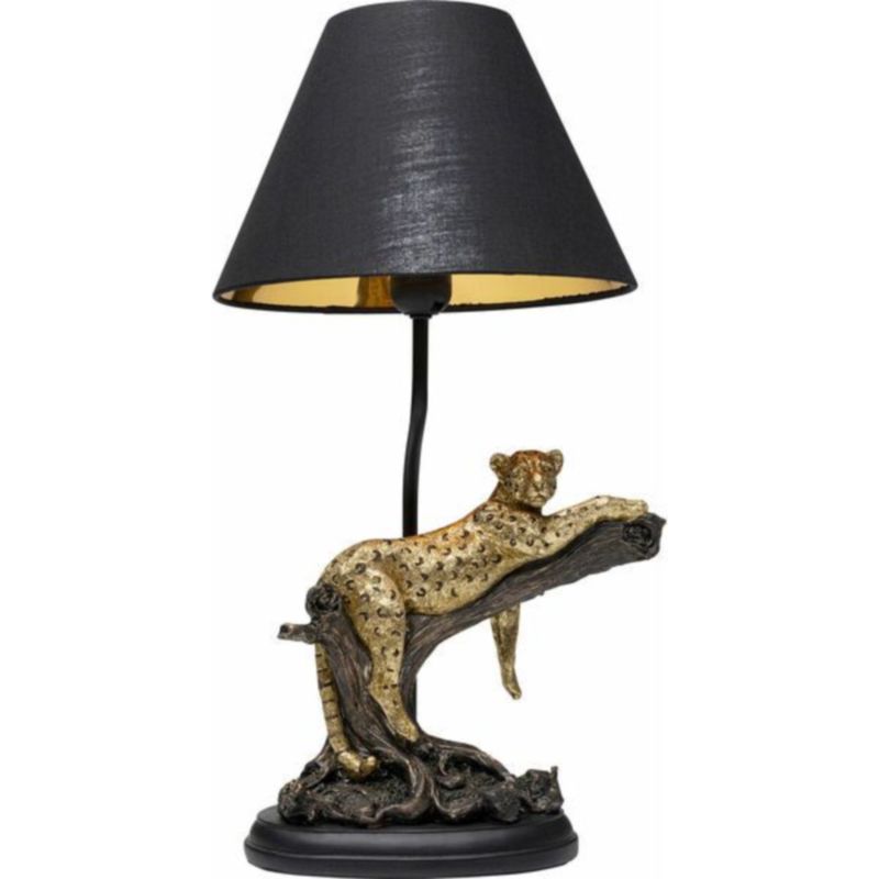 Настольная лампа черная Calm leopard Черный Золотой Настольная лампа черная Calm leopard Черный Золотой в Волгограде | Loft Concept