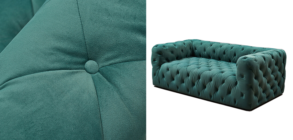 Диван Soho tufted green velor Диван Soho tufted green velor - Loft-Concept в Волгограде