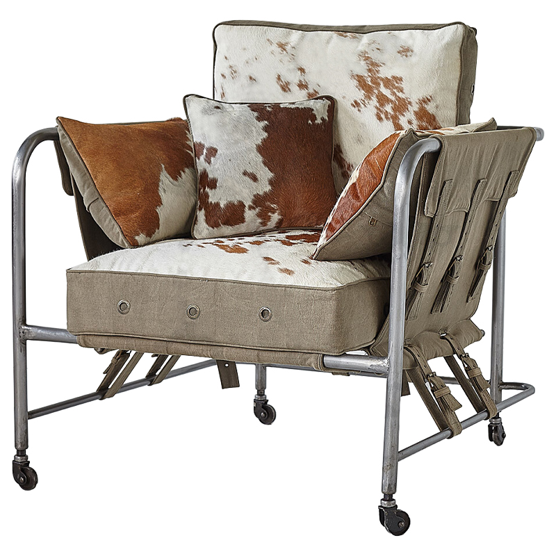 Кресло Dallas Armchair Бежево-серый Бежевый Коричневый Кресло Dallas Armchair Бежево-серый Бежевый Коричневый в Волгограде | Loft Concept