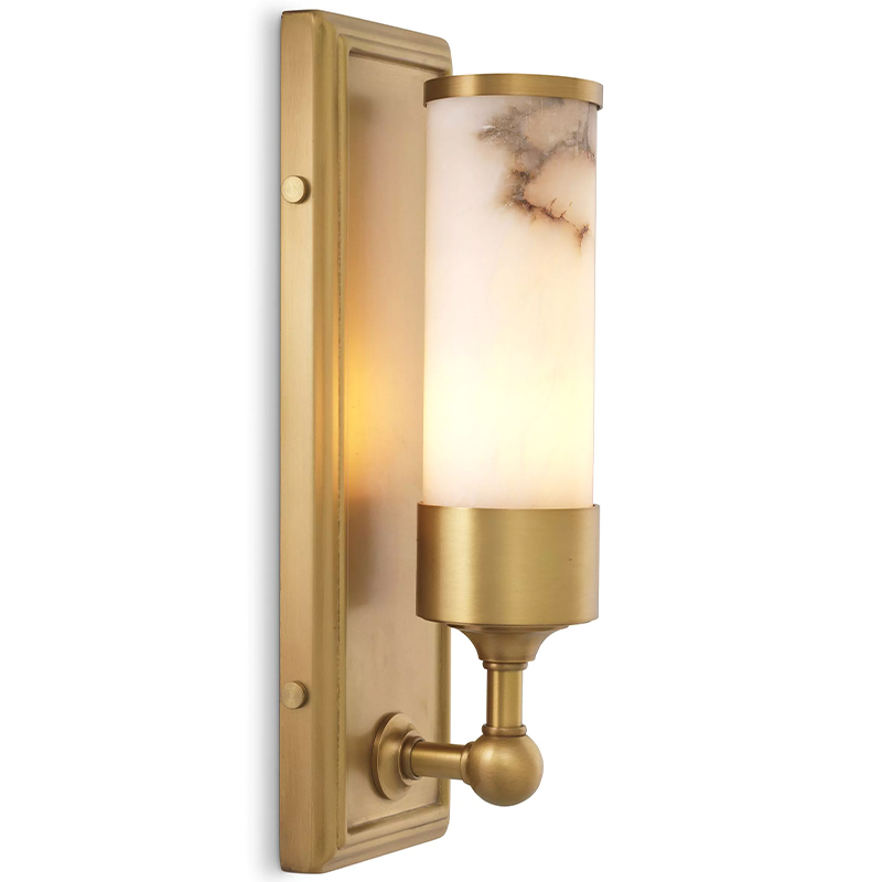 Бра Eichholtz Wall Lamp Valentine Alabaster Бежевый Белый Мрамор Bianco Латунь Бра Eichholtz Wall Lamp Valentine Alabaster Бежевый Белый Мрамор Bianco Латунь в Волгограде | Loft Concept