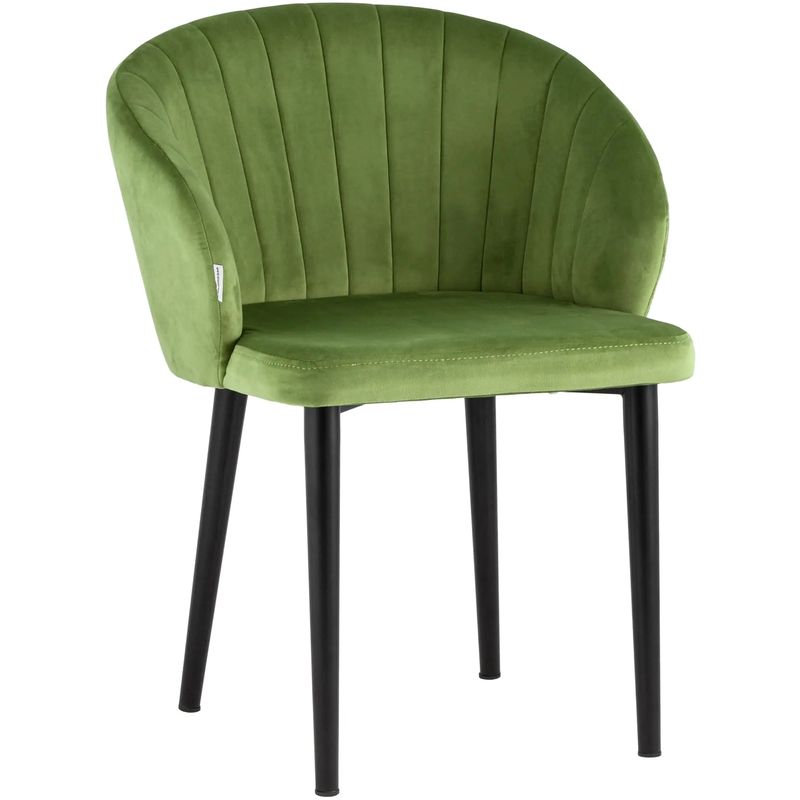 Стул Balsari Chair Велюр Зеленый Лайм Лайм Черный Стул Balsari Chair Велюр Зеленый Лайм Лайм Черный в Волгограде | Loft Concept