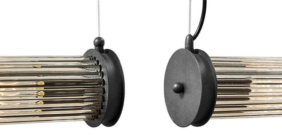Подвесной светильник Glass TUBE Pendant Double Black Подвесной светильник Glass TUBE Pendant Double Black - Loft-Concept в Волгограде