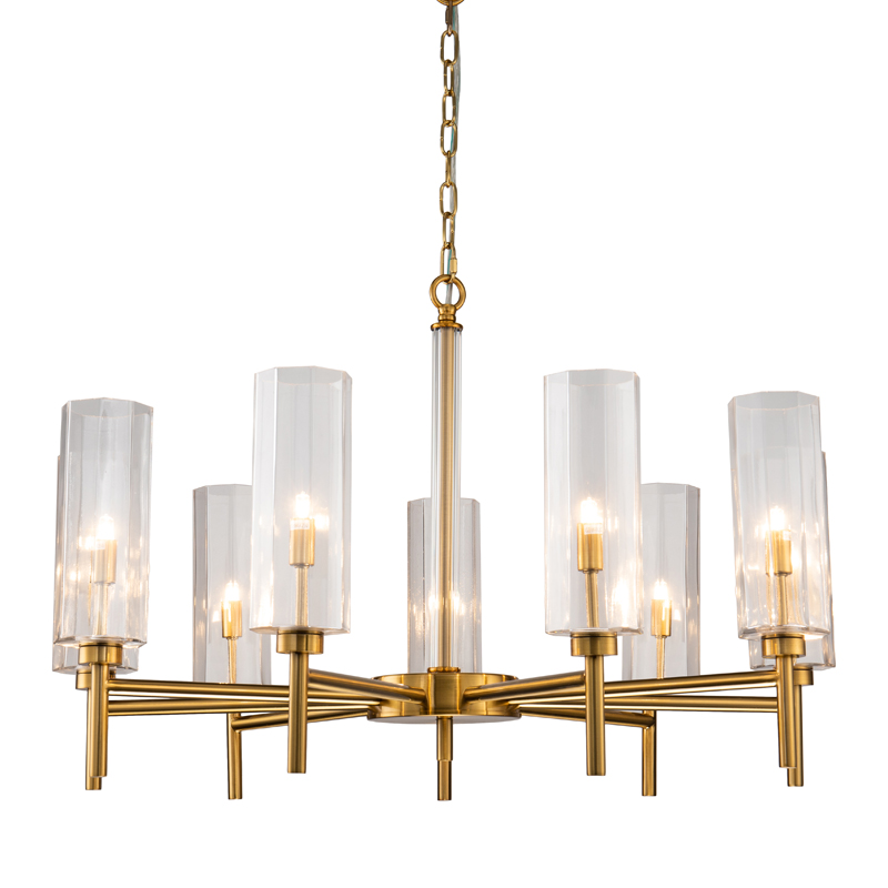 Люстра Claudine Chandelier 80 Латунь Прозрачный Люстра Claudine Chandelier 80 Латунь Прозрачный в Волгограде | Loft Concept