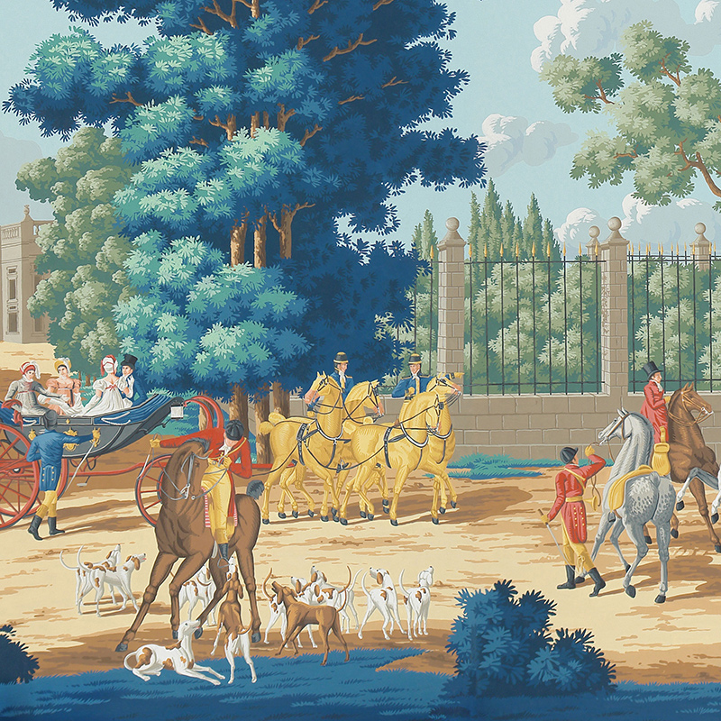 Обои ручная роспись La Chasse de Compiegne Jacquemart Обои ручная роспись La Chasse de Compiegne Jacquemart в Волгограде | Loft Concept