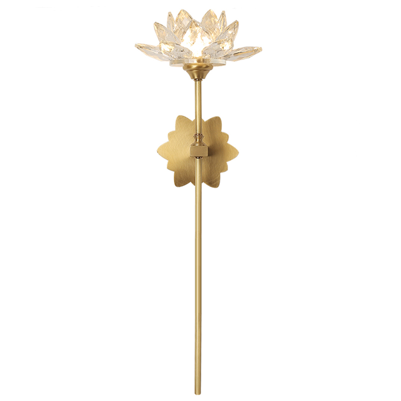 Бра Хрустальный Цветок Лотоса Lotus flower Wall Clear Glass D Латунь Прозрачное Стекло Бра Хрустальный Цветок Лотоса Lotus flower Wall Clear Glass D Латунь Прозрачное Стекло в Волгограде | Loft Concept