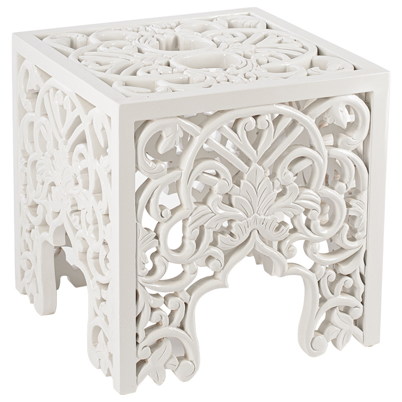 Приставной стол Side Table White lace Белый Приставной стол Side Table White lace Белый в Волгограде | Loft Concept