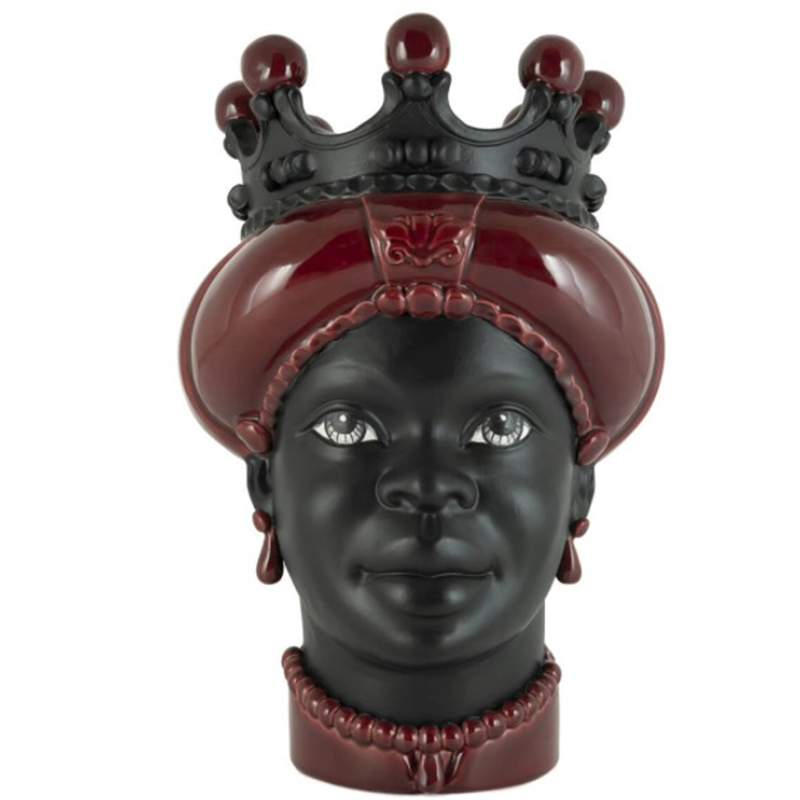 Ваза VASE MORO LADY CROWN DARK burgundy Бургундский красный Черный Ваза VASE MORO LADY CROWN DARK burgundy Бургундский красный Черный в Волгограде | Loft Concept
