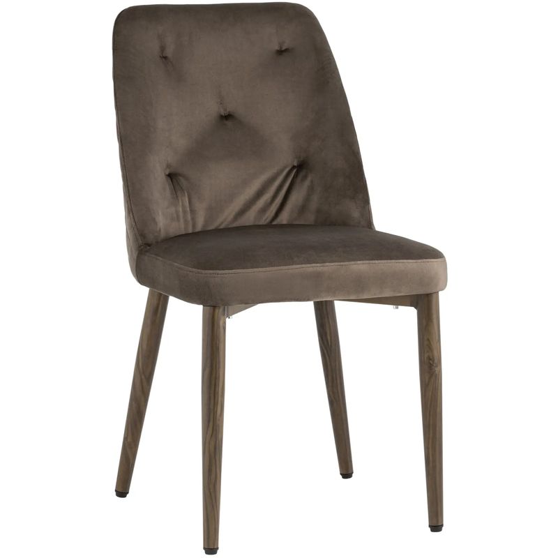 Стул Emma Chair Коричневый Велюр Коричневый Стул Emma Chair Коричневый Велюр Коричневый в Волгограде | Loft Concept