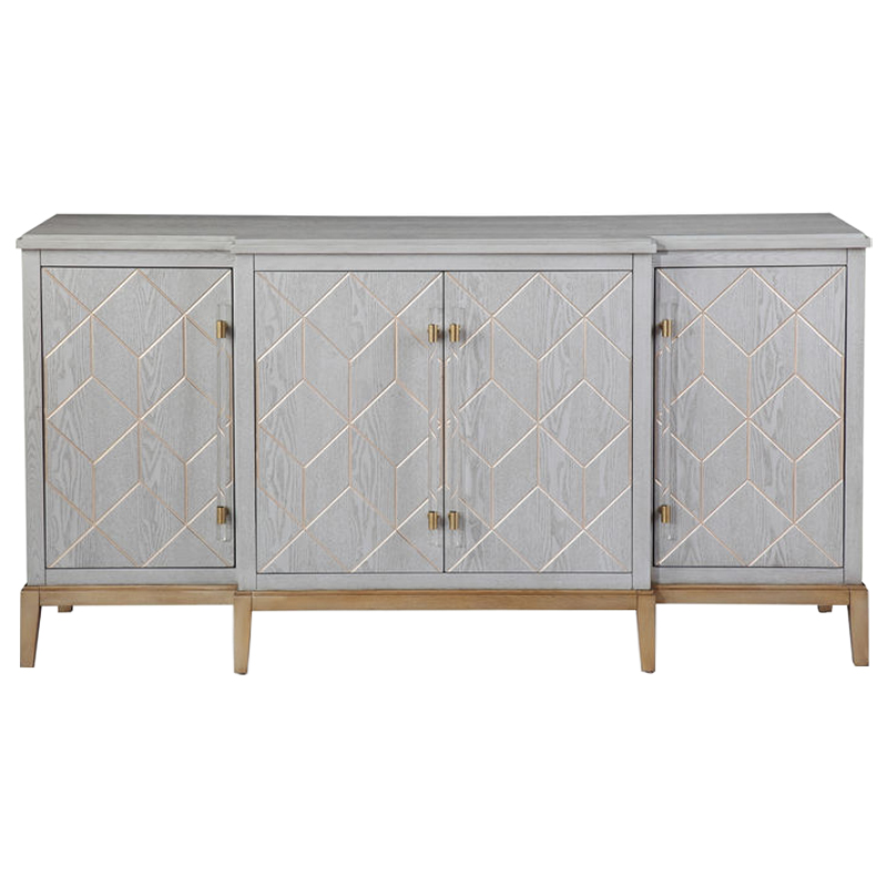Комод Margaux Chest of Drawers Серый Латунь Прозрачный Комод Margaux Chest of Drawers Серый Латунь Прозрачный в Волгограде | Loft Concept