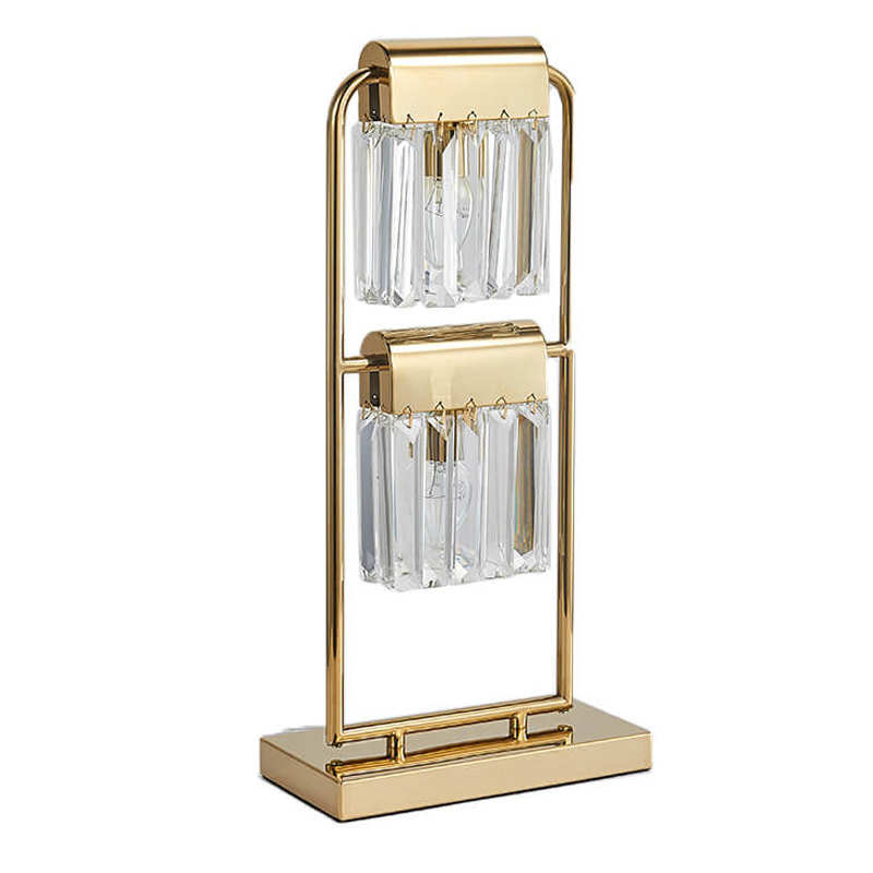 Настольная лампа Crystal Pendants gold 2 Глянцевое золото Прозрачное Стекло Настольная лампа Crystal Pendants gold 2 Глянцевое золото Прозрачное Стекло в Волгограде | Loft Concept
