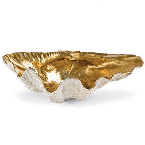 Аксессуар ракушка Seashell Gold Белый Золотой Аксессуар ракушка Seashell Gold Белый Золотой в Волгограде | Loft Concept