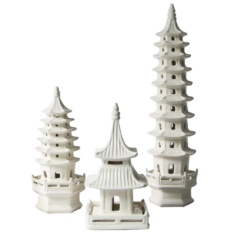 Комплект из 3-х статуэток Japanese Pagoda Комплект из 3-х статуэток Japanese Pagoda в Волгограде | Loft Concept