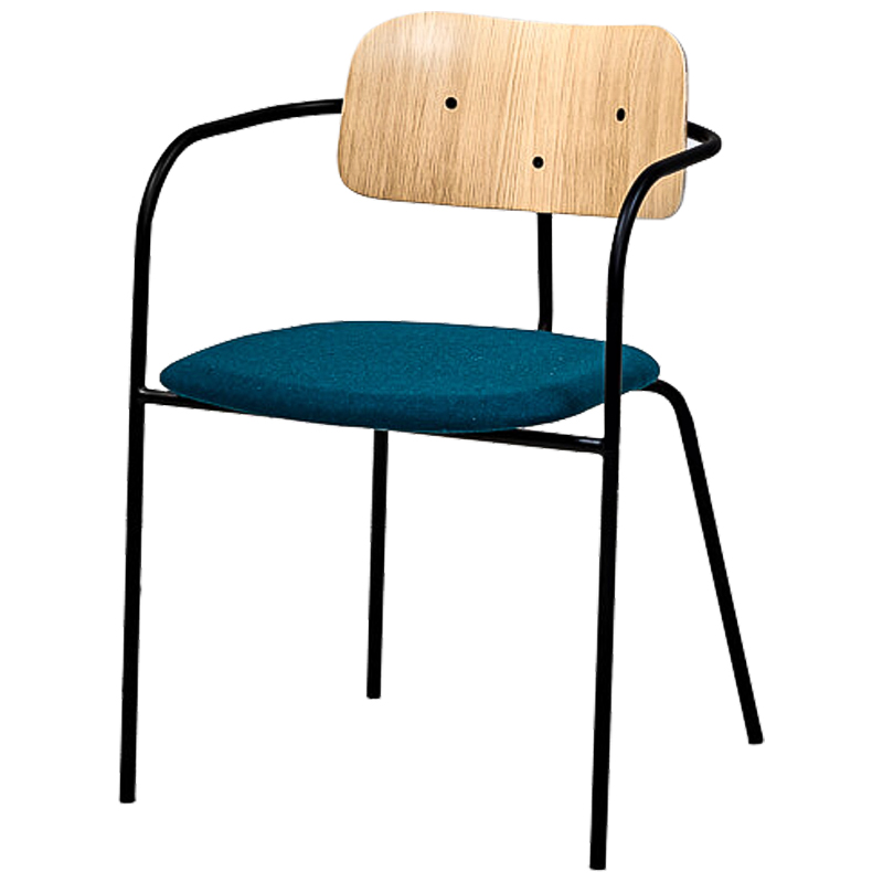 Стул Pilar Loft Stool blue Черный Морская синь Древесина Стул Pilar Loft Stool blue Черный Морская синь Древесина в Волгограде | Loft Concept