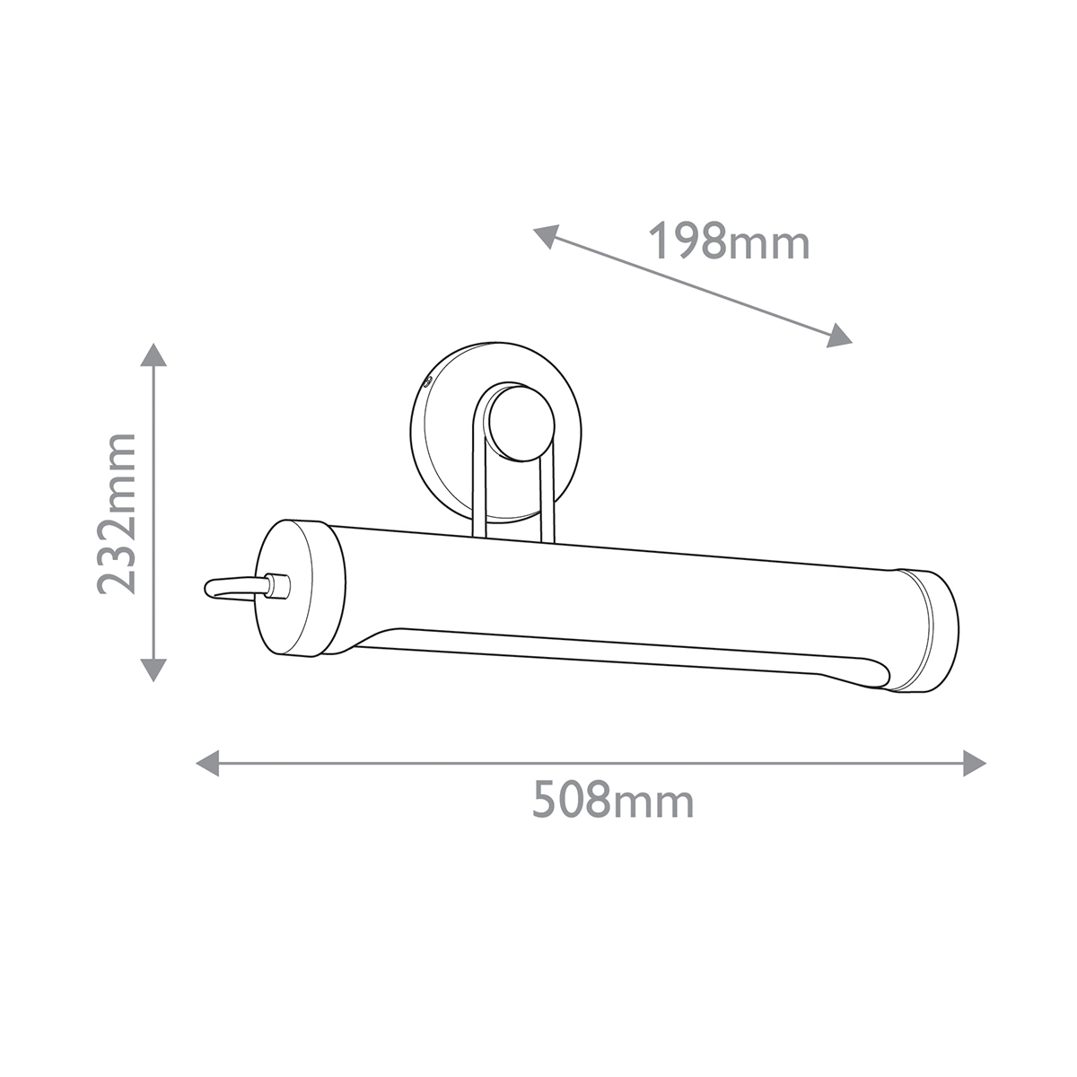 Светильник для картин цвета латунь с длинным цилиндрическим плафоном Alora в Волгограде