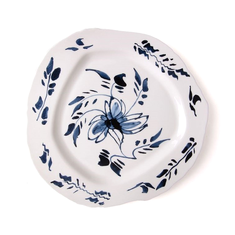 Тарелка Seletti English Delft Белый Синий Тарелка Seletti English Delft Белый Синий в Волгограде | Loft Concept
