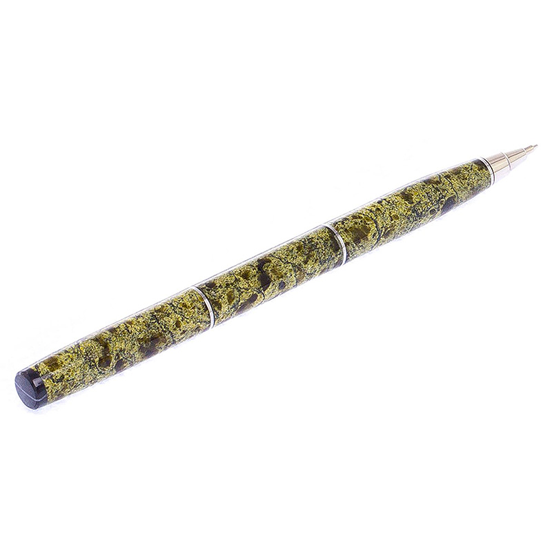 Ручка шариковая из натурального камня Змеевик Stone Pens Зеленый Серебряный Ручка шариковая из натурального камня Змеевик Stone Pens Зеленый Серебряный в Волгограде | Loft Concept