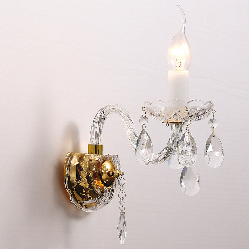 Бра Megane Sconce One Глянцевое золото Прозрачный Бра Megane Sconce One Глянцевое золото Прозрачный в Волгограде | Loft Concept