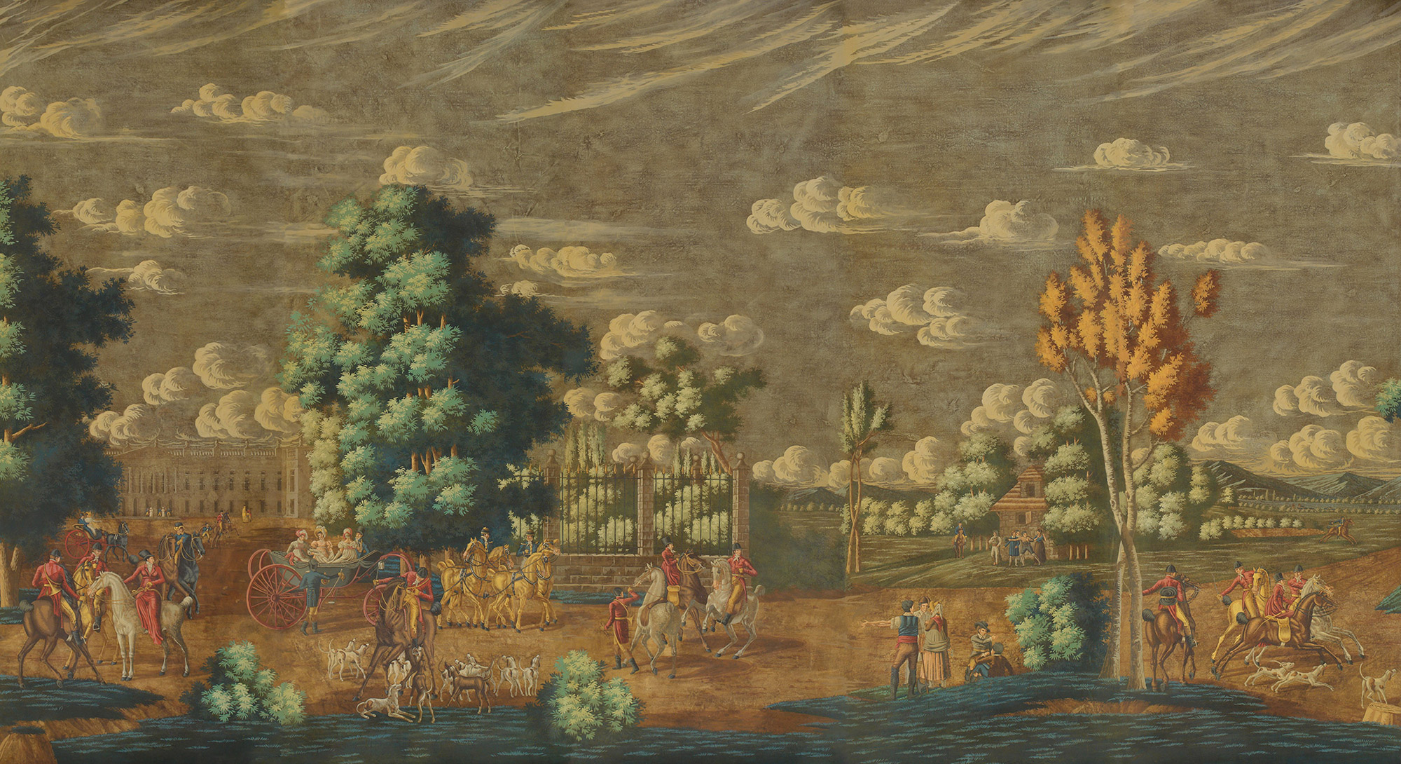 Обои ручная роспись La Chasse de Compiègne Jacquemart on antique Обои ручная роспись La Chasse de Compiègne Jacquemart on antique - постер Loft-Concept в Волгограде