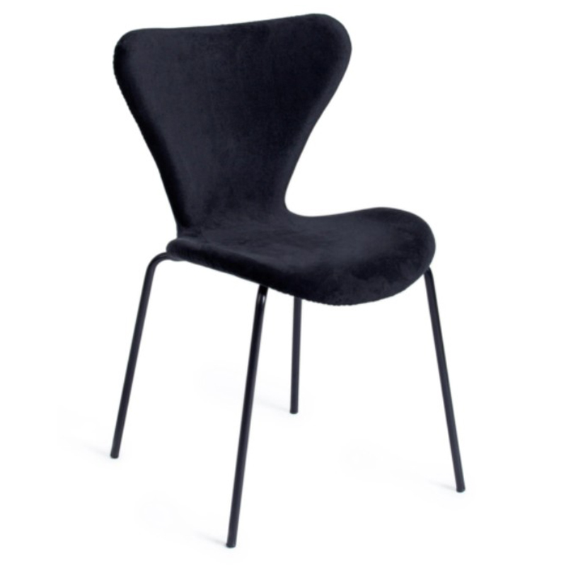 Стул Julissa Black Chair флок Черный Стул Julissa Black Chair флок Черный в Волгограде | Loft Concept