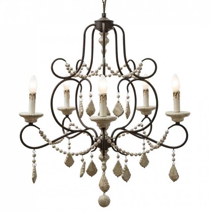 Люстра Wood Myst chandelier Черный Бежевый Люстра Wood Myst chandelier Черный Бежевый в Волгограде | Loft Concept