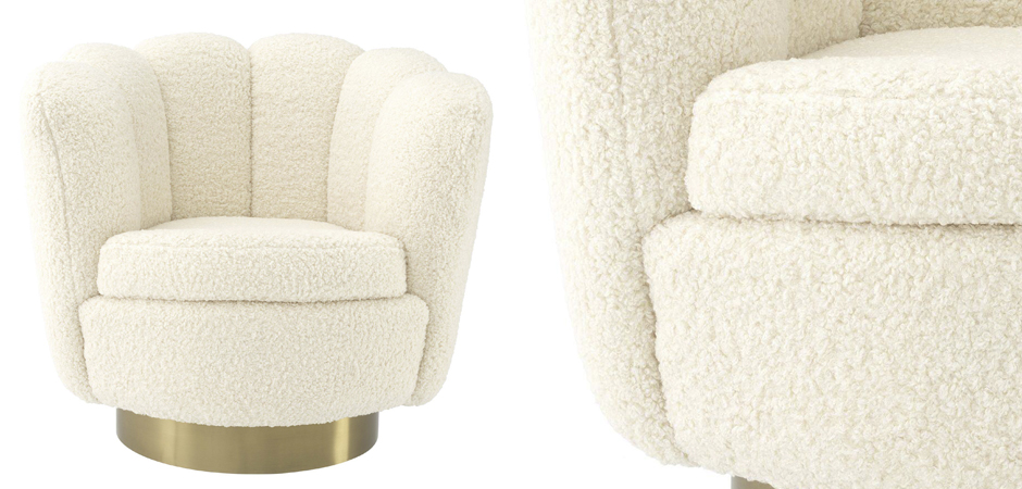 Кресло Eichholtz Swivel Chair Mirage cream Кресло Eichholtz Swivel Chair Mirage cream - Loft-Concept в Волгограде
