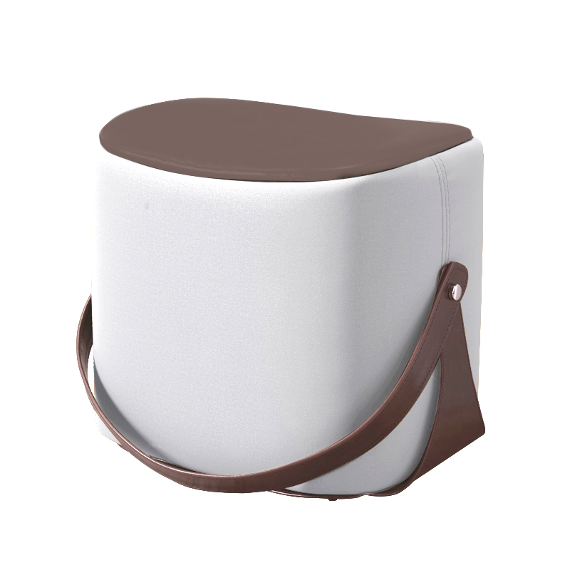 Пуф Langtry Pouf White Коричневый Белый Пуф Langtry Pouf White Коричневый Белый в Волгограде | Loft Concept